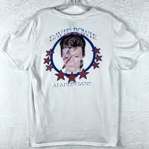 David Bowie Tshirt Womens M Aladdin Sane 75 Ziggy Stardust Glam Rock Band Tee